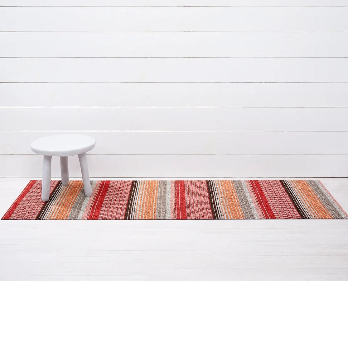 Chilewich Shag Mat Pop Stripe Paprika