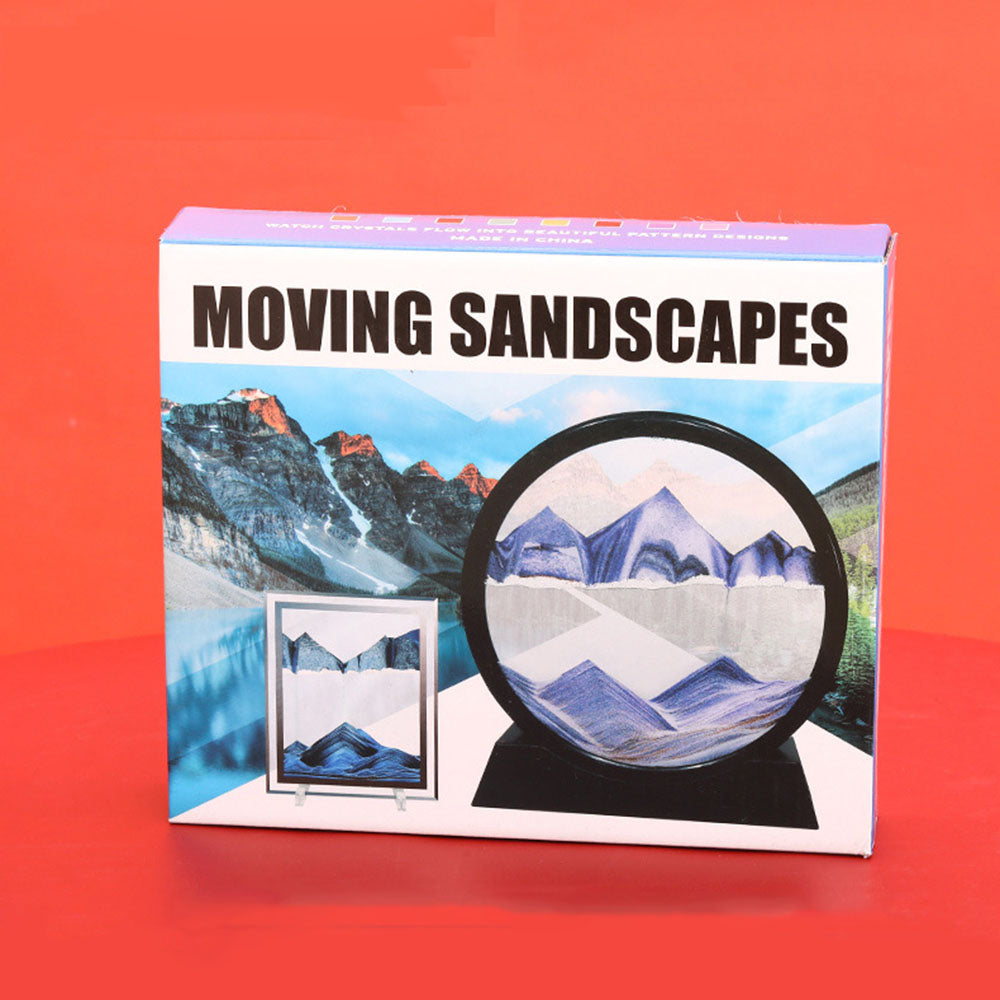 Deep Sea Moving Sand Art Red Moving Sand Art Gift Unzip the Ornament Gift with Solid Wood Base for Mother's Day Gift