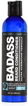 Badass Beard Care Beard Conditioner For Men - MINT, EUCALYPTUS & TEA TREE, 8 oz - Made of Natural Ingrediens for Healthy, Soften and Itchness Free Beard and Mustache