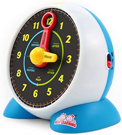 BEST LEARNING Learning Clock - Educational Talking Learn to Tell Time Teaching Light-Up Toy with Quiz and Music Sleep Mode - Toddlers & Kids Ages 3, 4, 5, 6 Years Old Boy and Girl Gift for Birthdays