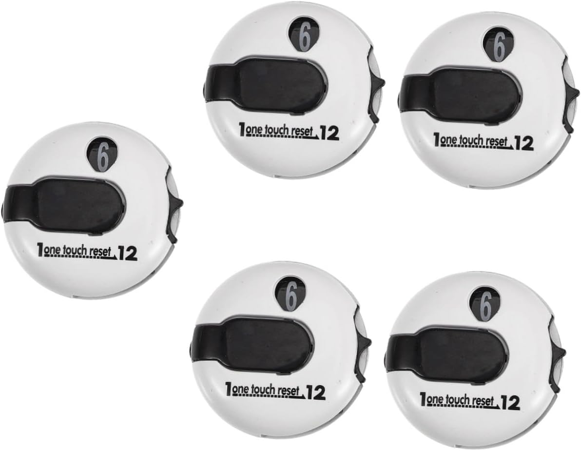 5pcs Golf Scorer Plastic Gloves Exercise Accessories Plastic Bracelet Bead Mini Counter Golfs Clicker Abs Portable Scoring Device Lightweight Golfs Caps Clip Golfs Score Counter