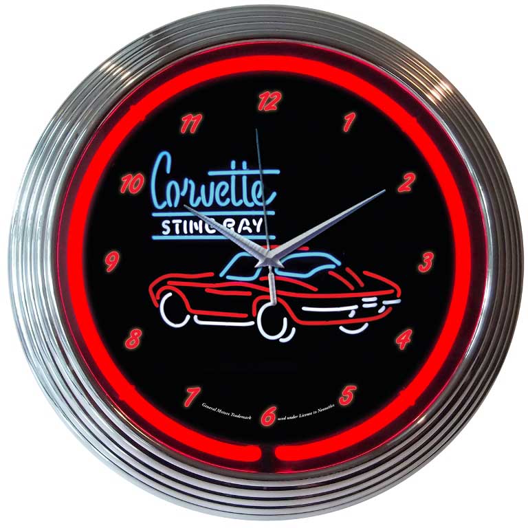 C2 Corvette Stingray Neon Clock