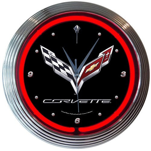 C7 Corvette Neon Wall Clock