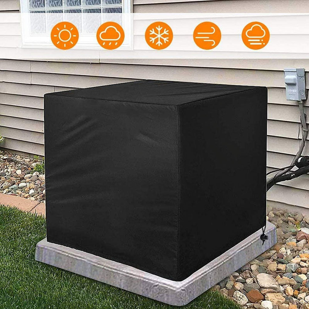 Air Conditioner Cover for Outside Units-Durable AC Cover Water Resistant Fabric Windproof Design -Square Fits up to 32*32*36 inche