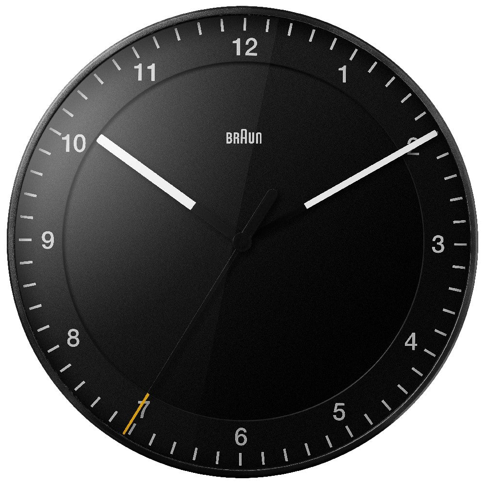 Braun Wall Clock 12" Black