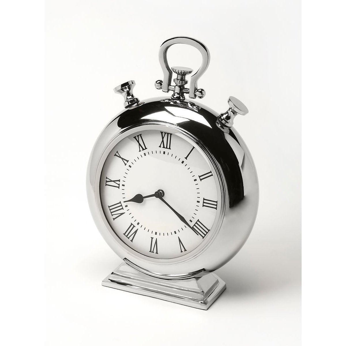 Butler Alistair Nickel Finish Desk Clock