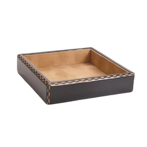 Black Square Tray with Inlay