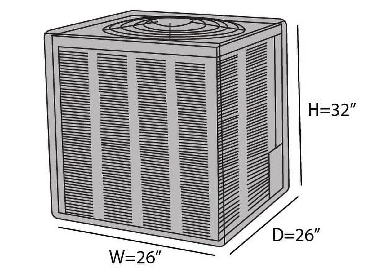 Covermates Air Conditioner Cover - Light Weight Material. Weather Resistant. Elastic Hem. AC & Equipment-Khaki